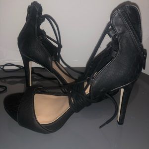Mix No. 6 lace up black heels